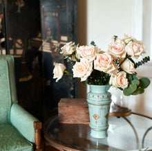 Load image into Gallery viewer, Scentifolia Roses Variety: Princess Maya in tall vase in room
